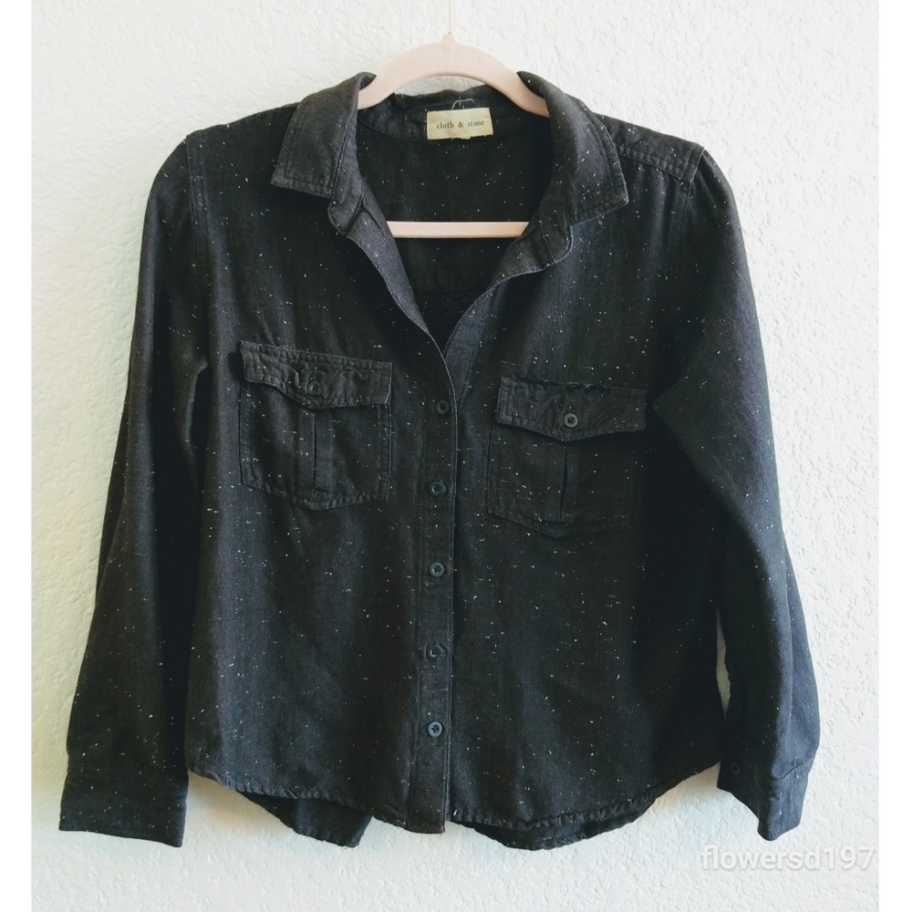 Anthropologie Cloth & Stone Button Down Shirt Sz M